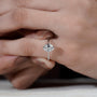 Oval diamond ring side view white gold