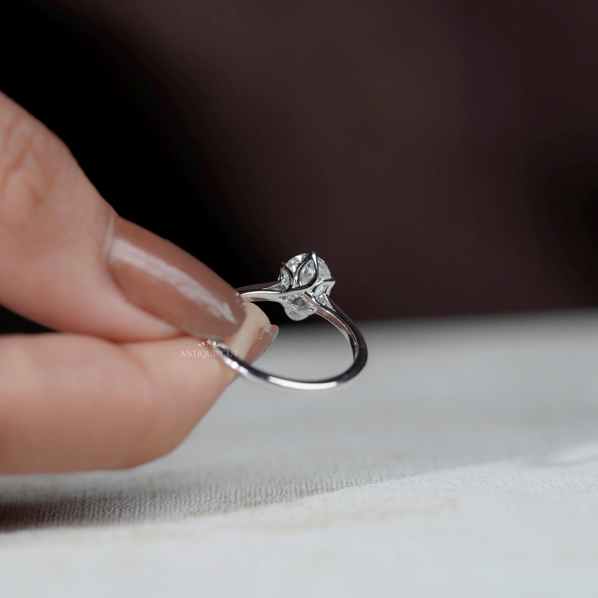 Classic oval solitaire engagement ring design