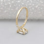 Antiquecut oval hidden halo engagement ring yellow gold