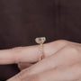 Sustainable lab grown oval diamond ring