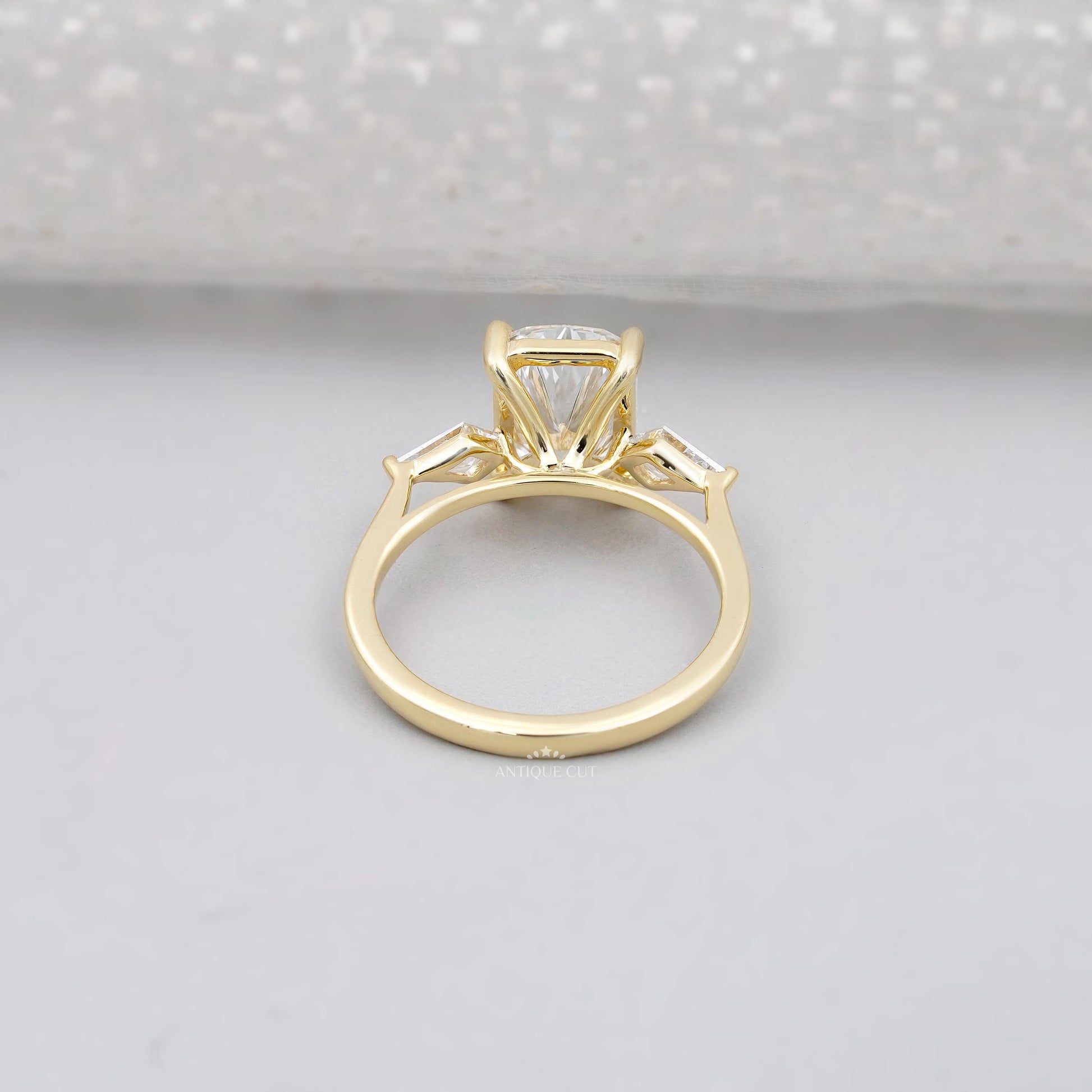 IGI certified cushion cut diamond engagement ring