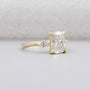 Cushion cut diamond engagement ring in yellow gold