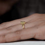 Lab grown diamond letter B engagement ring