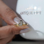 Personalized J initial diamond ring design