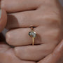 Luxury J initial diamond ring close-up