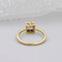 Antiquecut W initial diamond ring