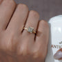 Fine jewelry personalized letter diamond ring