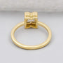 Lab Grown Diamond X Letter Ring in yellow gold
