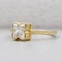 X Letter Diamond Ring with bezel set lab grown diamonds