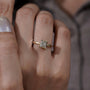 Sustainable lab grown M diamond ring