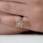 Sustainable lab grown emerald cut diamond ring