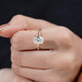 Modern hidden halo oval cut ring