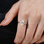 Luxury oval diamond engagement ring close-up