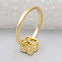 IGI certified N letter diamond ring yellow gold