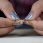 Modern T alphabet diamond ring bezel set