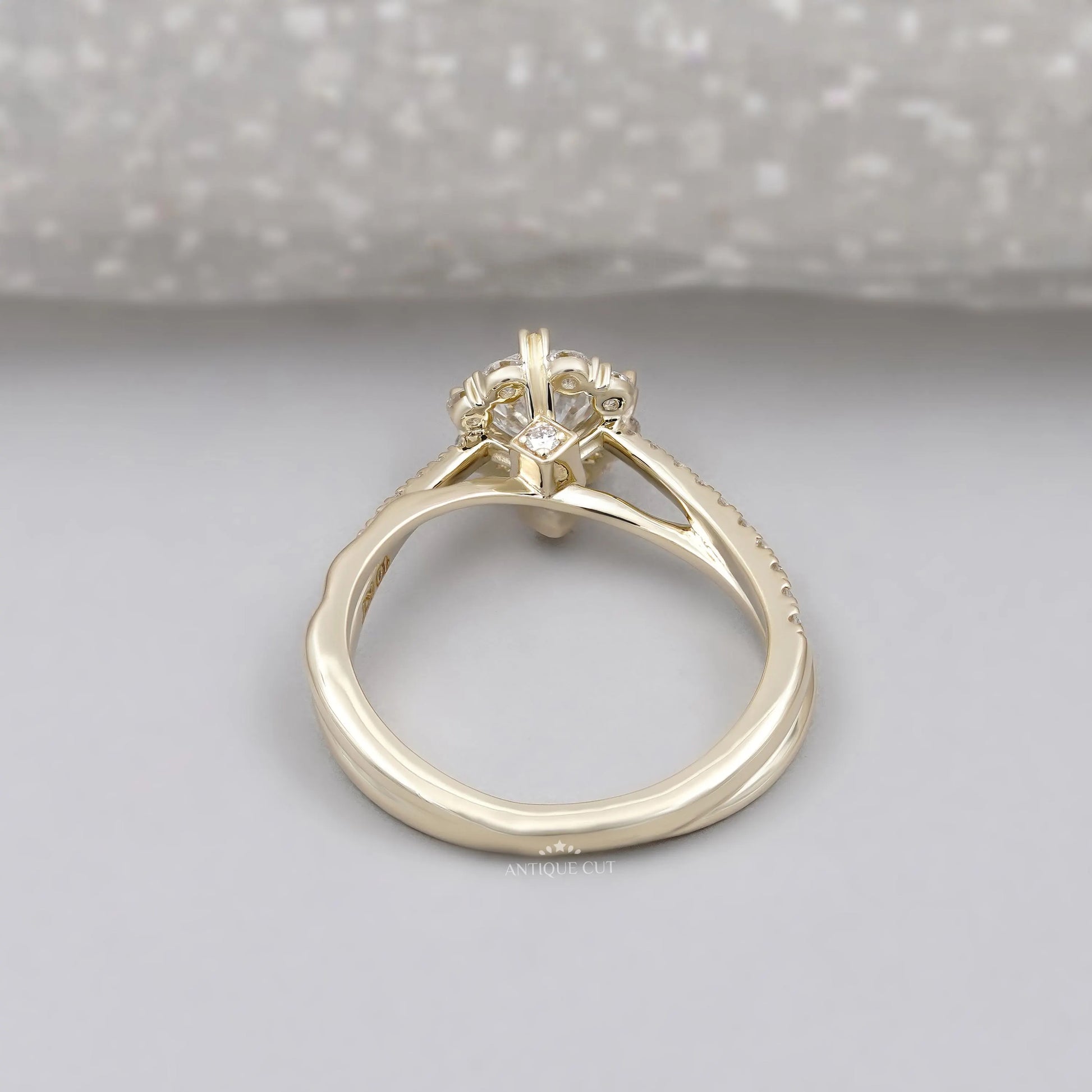 IGI Certified round lab grown diamond engagement ring
