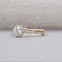 Vintage inspired round cut diamond wedding ring design