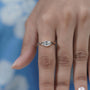 Modern East West diamond proposal ring design
