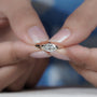 Yellow gold marquise cut diamond proposal ring