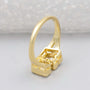 Custom initial LV gold ring