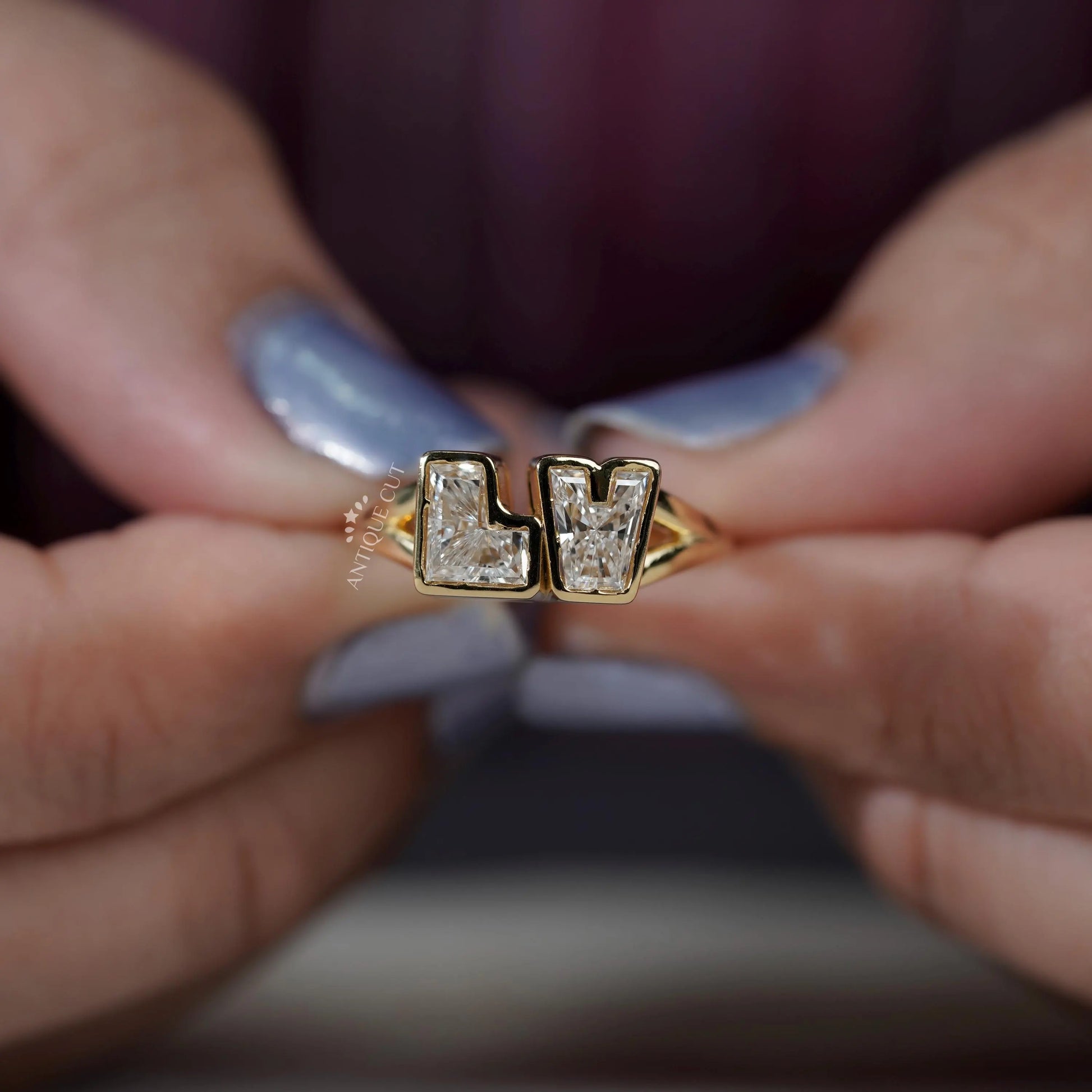 Unique initial LV ring with diamond