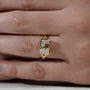 LV gold letter ring for women