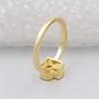 Personalized P gold ring with diamond