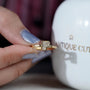 Modern P initial gold ring