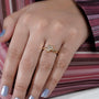 Unique P letter diamond ring