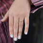 Luxury gold P initial ring