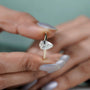 Top view pear engagement ring solitaire