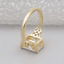 Lab grown emerald cut diamond ring