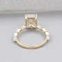 Cushion cut diamond ring in yellow gold