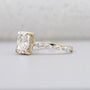 Hidden halo engagement ring side view