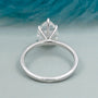 Lab grown pear diamond ring