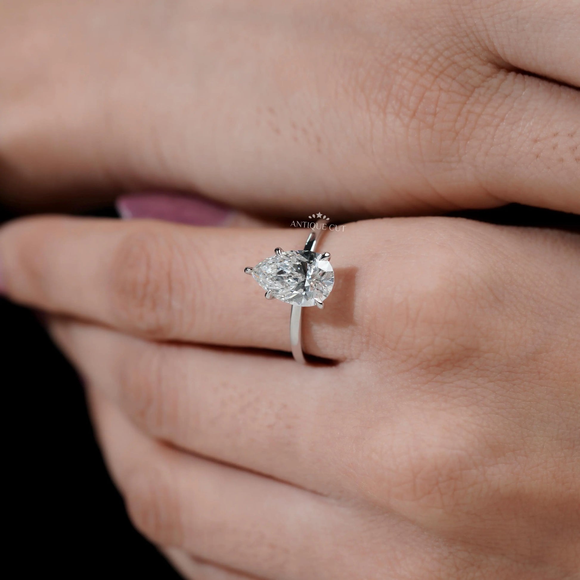 Pear Cut Diamond Ring 