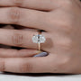 Modern oval hidden halo ring design