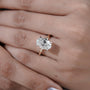 Elegant oval engagement ring hidden halo