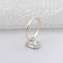 Oval diamond ring in yellow gold