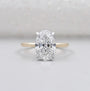 Oval cut engagement ring with hidden halo