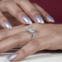 Bridal radiant cut diamond ring