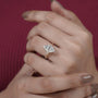 Marquise cut solitaire diamond ring with classic design