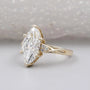 Yellow gold marquise diamond bridal ring design