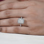 Bridal radiant cut engagement ring white gold