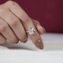 Cushion cut diamond brilliance close-up