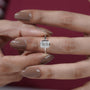 Cushion cut diamond ring top view sparkle
