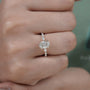 Bridal oval cut wedding ring yellow gold