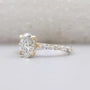 Marquise side stone diamond wedding ring
