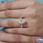 Lab grown marquise diamond ring with vintage band design
