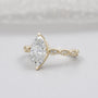 Yellow gold marquise diamond ring with vintage style setting